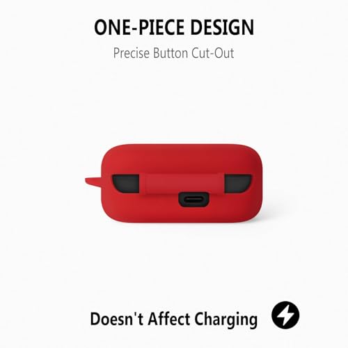 Image of Hamper Protective Case Cover for Sony WF-C510 Truly Wireless in-Ear Bluetooth Earbuds (Red)