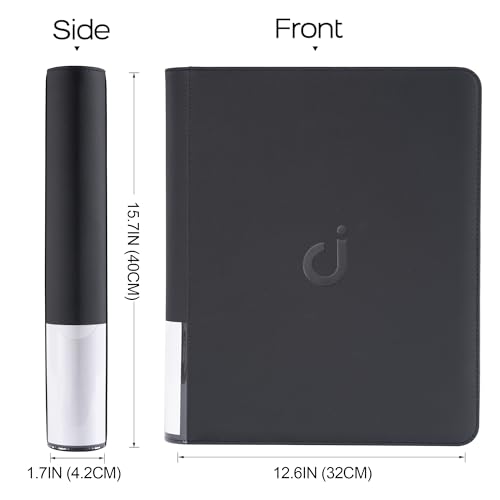 D DACCKIT 9 Pocket Toploader Binder, Holds 280+ Toploaders, Top Loader Storage Case with Sleeves for 3" x 4" Rigid Card Holders for Trading Cards or Sports Cards in 3 x 4'' Toploaders - Black