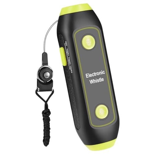 SWETRACE �ΐF�̓d�q�z�C�b�X�� �t�b�g�{�[����X�|�[�c���Z�ɍœK 120-150dB�̑剹��SOS���C�g�t�� �d�q���i���ϋv�� �l�b�N�R�t�������^�ѕ֗� ��ʗU����̈狳�t���� �o�b�e���[�Ȃ� �o�b�e���[�Ȃ�