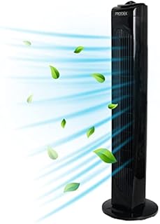 PRODEX PX5229B Oscillating Tower Fan, 29 Inch, 3 Speed Settings, Bladeless Design, Black