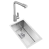 fregadero dimensiones minimas 【El fregadero le ahorra tiempo】 - Nuestros fregaderos de acero inoxidable son todavía un material bastante suave que puede contener muchos utensilios de cocina y artículos para el hogar. De esta manera puede colocar muchos cubiertos dentro sin preocuparse por la rotura de los cubiertos o la porcelana. Este fregadero proporciona mucho espacio limpio y ahorra tiempo de limpieza de la cocina.