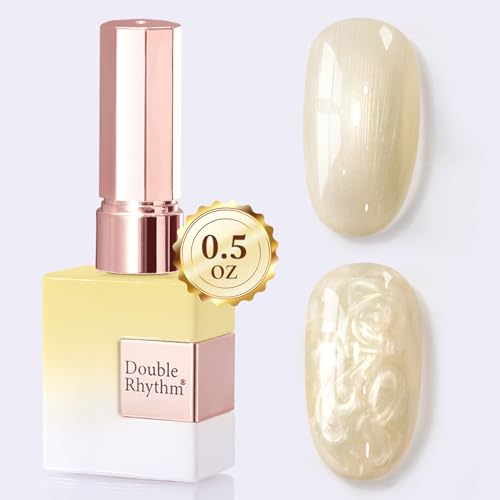 Double Rhythm 15ML Gel Nail Polish Pure Sheer Same Color Same Bottle Soak Off Gel Polish Art Manicure Salon DIY at Home for Women (Milky White-A1075)