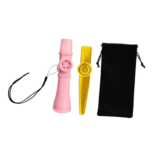 Colaxi 2 個セット カズー楽器 ユニークなパーティーの記念品 便利なおもちゃ ギター、キー、ピアノ、ウクレレ初心者用 ハーモニカ, ピンク