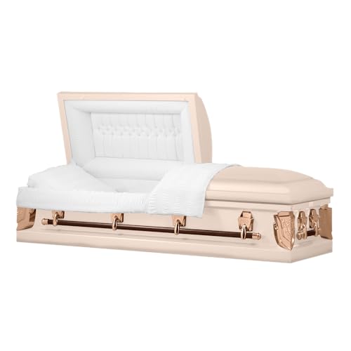 Cambridge Series | Pink Steel Casket with White Velvet Interior