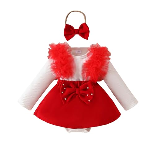 Conjunto de recién nacido con mameluco de encaje y cintas para regalo de bebé