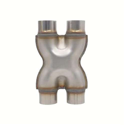 Tuyau d'échappement voiture en acier inoxydable 63-76 mm avec raccord H et X