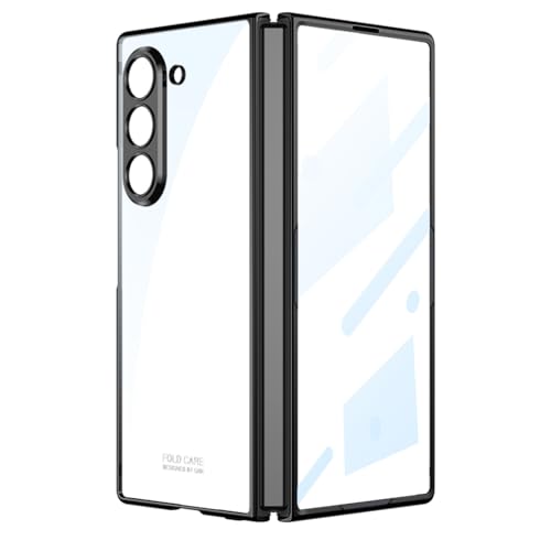 Coque Galaxy Z Fold7 transparente en silicone rigide avec film de protection avant intégré