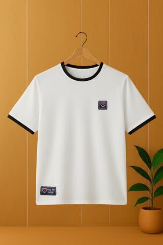 Image of YAZOLE Men's Round Neck Solid T Shirt | Regular Fit Lycra Blend Half Sleeve Tee | Casual Gym Running Walking Sports Office Travel | Stretch Fabric | Comfortable for Everyday use | (S to XXL)