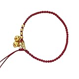 Obotsnoi Regalo de Año Nuevo, trenzado rojo que simboliza la paz y la felicidad con diseños de cierre ajustable, cuerda con dije
