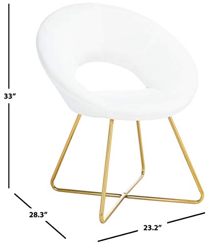 Sillón Curvo Terciopelo Marfil miniatura 3