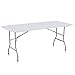 Strattore Table de Jardin Plastique Traiteur Pliante Table Buffet Picnic Plateau Camping Pliable avec Poignée - 180 x 70 x 74 cm en Blanc