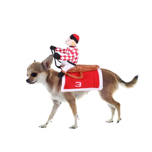 Disfraz para perro rojo talla M de poliéster y algodón miniatura 5