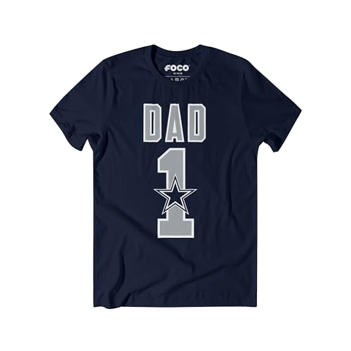 Image of FOCO NFL Mens NFL Team Logo Tee Shirt #1 Dad T-Shirt
