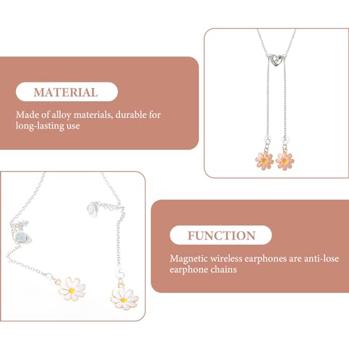 Image of Hemobllo Wireless Earphone Chain Anti-Lost Earpiece Holder Lightweight Necklace for and Earbuds Glasses Accessory 15In for Women