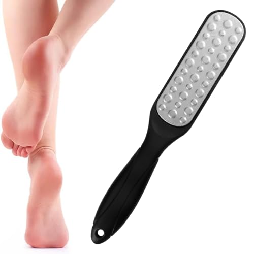 1 Pezzi Raspa Piedi Professionale in Acciaio Inox, Lima per Piedi Professionale, Gratta Piedi Tallone, Lima Corneale Doppia Faccia per Rimuovere Calli Duroni Talloni Screpolati Pelle Morta