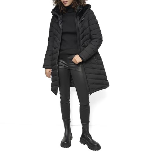 DKNY Women's Hooded Light-Weight Puffer2
