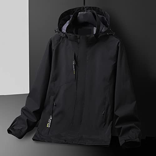 Mens Bomber Jacket Lightweight Breathable Rainproof Windbreaker Hooded Coat - image 2