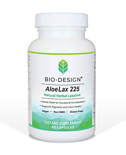 Bio-Design - Aloe Lax 225 Relief For Occasional Constipation, With 225Mg Natural Aloe Ferox, 60 Vegetarian Capsules #TOP2
