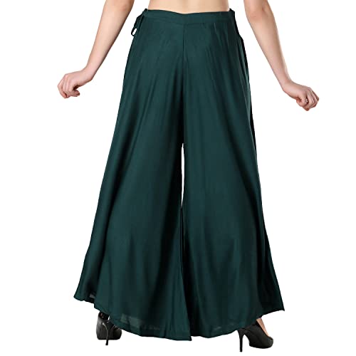 Image of Super Soft Flared Solid Rayon Sharara In 10 Attractive Colours For Women's And Girl's