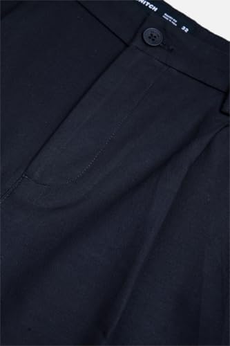 Image of SNITCH Men Trousers Holiday & Casual Wear | Relaxed Fit Pleated Front & Straight Leg Design | Breathable Cotton Linen Blend Fabric for Summer & Vacation Outings