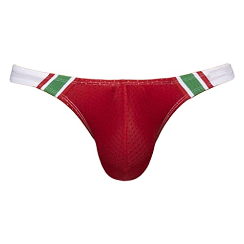 Men's Color Block Mesh Bikini Swim Trunks Breathable Comfortable Fit, Stylish Design, for The Beach Or Pool