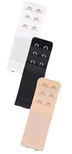 3 Pieces Women’s 2 Hook Bra Extenders – Comfortable Stretchable Bra Extension Straps | Adjustable Back Band Extender for Tight Bras | Soft Elastic Bra Band Extension for Better Fit, Comfort & Support-image-33
