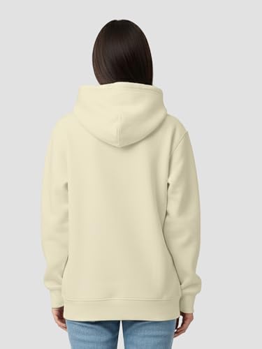 Image of Womens Plain Hoodie - Soft Cotton Blend Fleece Sweatshirt with Kangaroo Pocket & Drawstring Hood | Warm, Comfortable Winter Wear for Daily Use, Travel & Casual Outings