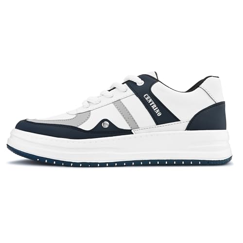 Image of Centrino Low-Top Sneakers for Men | Casual Shoes for Man Stylish | Lightweight Lace-Up Canvas Walking Shoes | Cushioned Insole | Breathable Comfortable Anti-Skid Sole | Trendy Mens Sneaker Shoes Daily (9536)