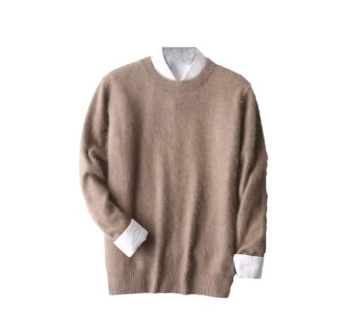 Men's Crew Neck Thickened Sweater Loose Knitted Pullover Casual Long Sleeves Slim Fit Sweaters