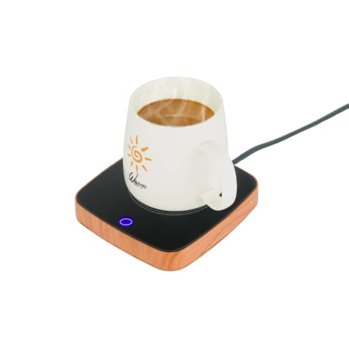 TIYGHI Tassenwärmer Getränkewärmer, Kaffeetassenwärmer mit 3 Temperatureinstellungen, Geeignet für Kaffee, Tee, Milch und Getränke im Büro und Zuhause (Schwarz), Blau, 125 x 134 x 22 mm, GY50-233 Cover