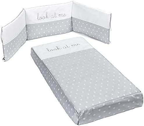 Cotinfant Ensemble Couvre Lit Protege Matelas Pour Berceau 1 X 60 Cm Gris Chambre De Bebe