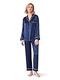 pyjama satin court 💕Un cadeau parfait : les ensembles de pyjamas pour femmes SIORO qui vous feront vous sentir bien dans une chambre et aussi un élégant pour les week-ends paresseux à la maison. Ce pyjama en satin pour femme est un choix de cadeau parfait pour les femmes, les épouses, les petites amies, les sœurs ou les filles comme cadeau de Noël et du nouvel an.