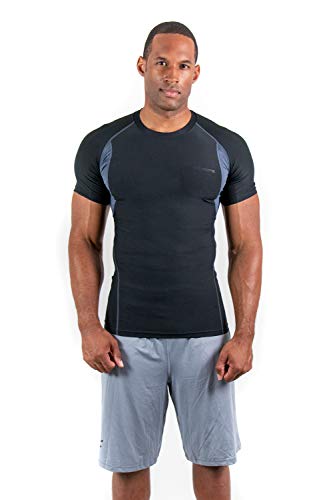 Image of DEVOPS 3 Pack Men's Athletic Short Sleeve Compression Shirts