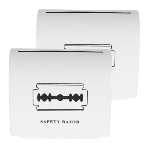 Healvian 2 Piezas Contenedor Metálico para Desechos de Cuchillas de Afeitar Portátil y Compacto Caja Doble para Barberías y Doméstico Diseño Seguro y Resistente Fácil Transporte