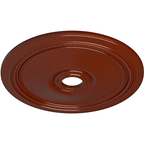 Image of Ekena Millwork CM24DIFIF Diane Ceiling Medallion, 24 inchOD x 3 5 /8 inchID x 1 1 /4 inchP (Fits Canopies up to 6 1 /4 inch), Hand-Painted FireBrick