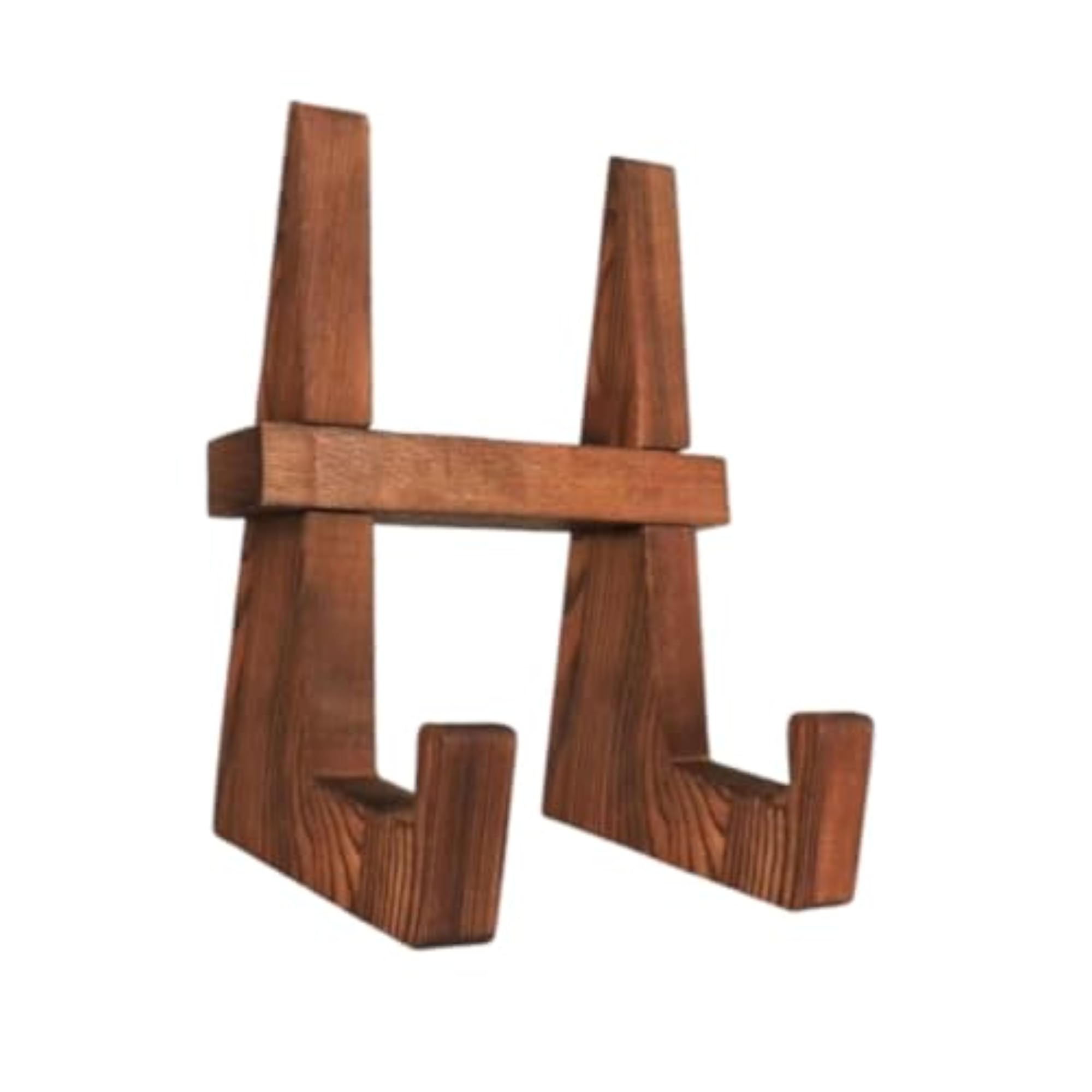 Wooden Plate Holder with Adjustable Easel for Home Decor