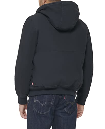 Image of Levi's mens Workwear Cotton Canvas Hoody Bomber Jacket (Regular & Big & Tall Sizes)