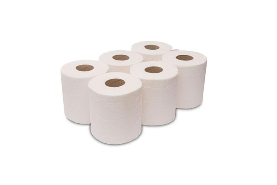 Bobina Papel Secamanos Mecha Laminado Doble Capa - Pack 6 unidades | 800 gr. cada uno| Gran resistencia y absorción. | Peso Real