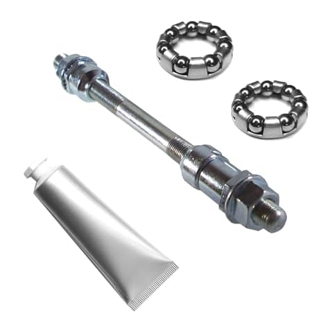 Solid Silver Front Axle with Bearings Cover