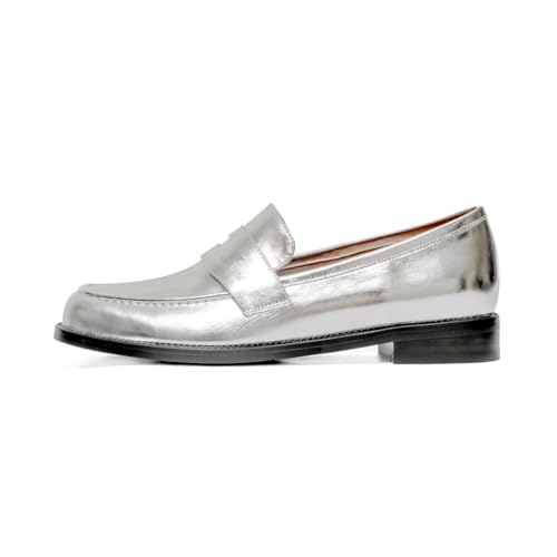 Image of ONEENO Women's Classic Flat Leather Penny Loafer