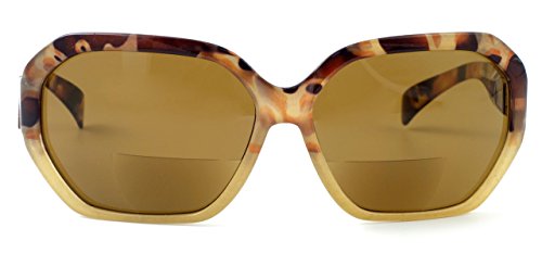 Image of Calabria 644SB Women's Oversized Hexagonal BiFocal Non-Polarized Reading Sunglasses Bi-Focal Sunglass Readers UV Protection