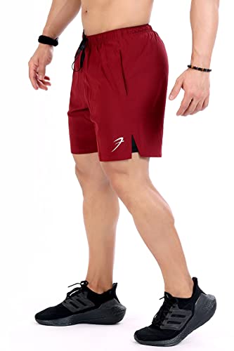 Image of FUAARK Double Layer 2 in 1 Sports Shorts with Inner Tights for Men Gym Tight Short with Pocket