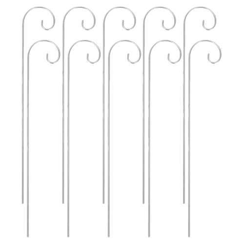 JOINPAYA 10 pièces Lot de Crochets Métalliques de Jardin pour Étiquettes Plantes Piquets Décoratifs Robustes et Résistants pour Extérieur Installation Facile Au Sol Surface