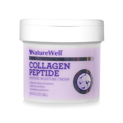 NATURE WELL Clinical Collagen Peptide Intense Moisture Cream for Face, Neck, & Body, Anti-Aging Cream that Hydrates, Plumps,...