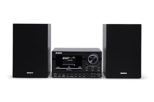 AIWA MSBTU-900DAB Système HiFi 100 W RMS, Micro chaîne Bluetooth 5.2 avec WiFi, Radio Internet, Dab+, FM RDS, CD MP3, USB, HDMI Arc, entrée Phono, Optique...