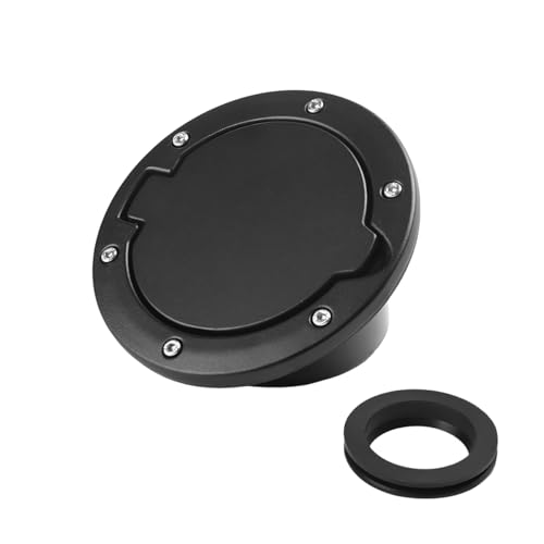 FALVFUN Car Fuel Filler Door Gas Tank Cap Heavy Duty Vehicle Fuel Filler Tank Door Cover Automotive Exterior Protection Accessories Compatible with Wrangler JK 2/4 Door