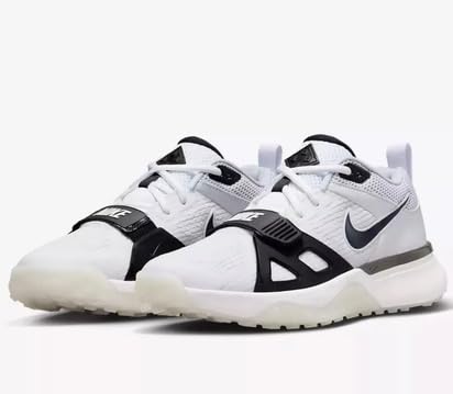 Nike Air Zoom Diamond Elite Turf Men's Baseball Shoes White Black FN4250-100 Size 132