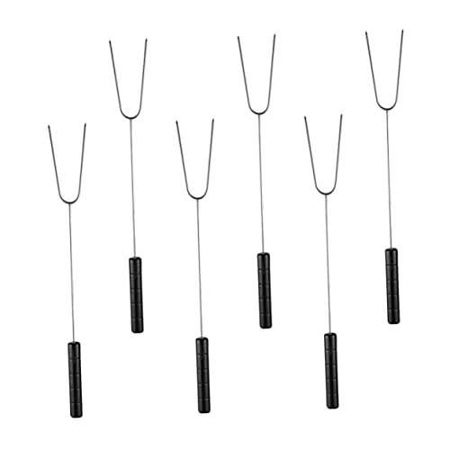 Ciieeo Tenedor De u De Acero Inoxidable Para Barbacoa Palitos Para Asar Mango De Madera