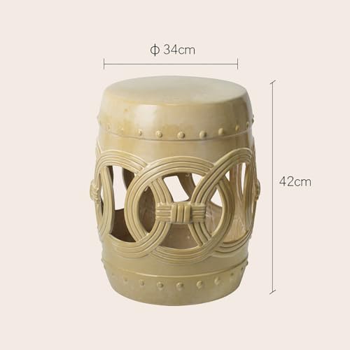 Taburete de jardín de cerámica KAXLDHH, soporte resistente exterior 3