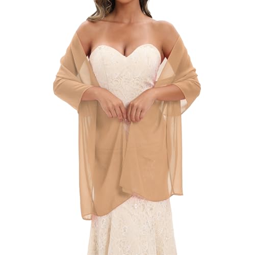 GIBZ Women's Elegant Shawl Scarf Wrap Solid Cape Cover Up for women Transparent Chiffon Shawls and Wraps4